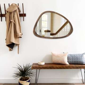 Chic Asymmetrical Wall Mirror - Stylish Decor for Any Room