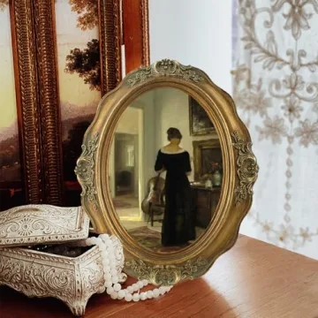 SIKOO Vintage Picture Frame 5x7 Oval Antique Decor