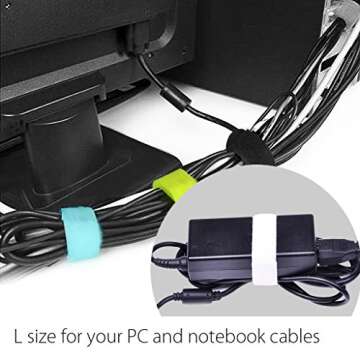 Avantree Pack of 20 Reusable Cord Organizer Keeper Holder, Fastening Cable Ties Straps for Earbud Headphones Phones Electronics Electrical Computer PC Wire Wrap Management, Assorted 3 Size and 5 Color