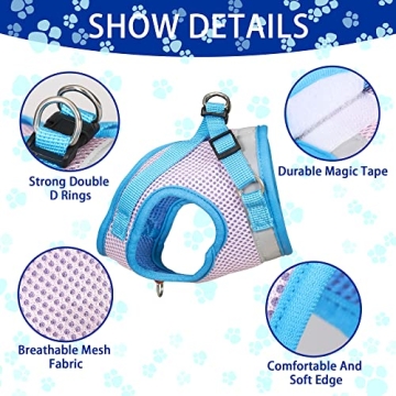 FOZZA No Pull Dog Harness and Leash Set for Small Pets