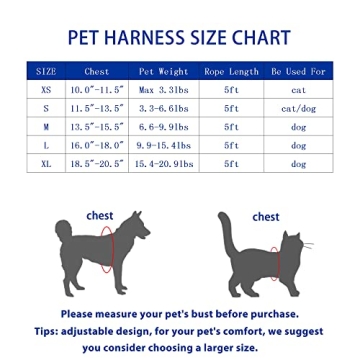 FOZZA No Pull Dog Harness and Leash Set for Small Pets