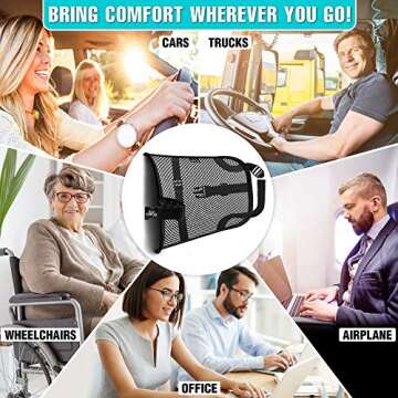 Adjustable Lumbar Support Pillow for Office & Car