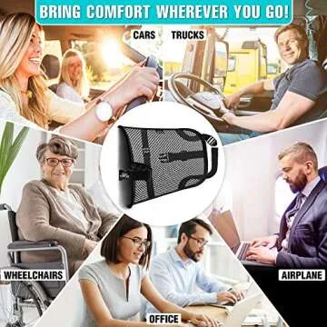 Adjustable Lumbar Support Pillow for Office & Car