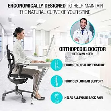 Adjustable Lumbar Support Pillow for Office & Car