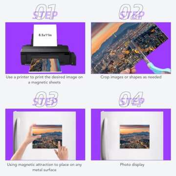 DIYMAG Printable Magnetic Sheets, 32Pcs 8.5 x 11 Inch Flexible Magnet Sheets Matte Non Adhesive Magnetic Paper for Inkjet Printer Photo DIY Crafts