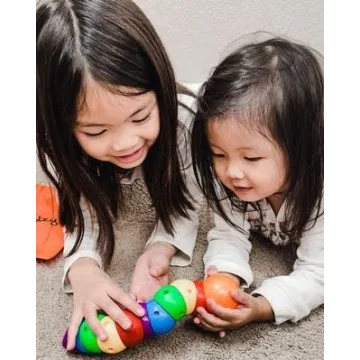 Skoolzy Rainbow Caterpillar Building Toy for Kids & Adults