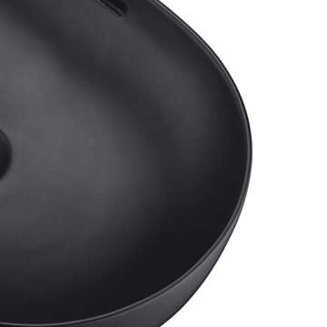 Miyili Matte Black Bathroom Vessel Sink for Modern Homes