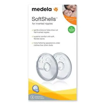 Medela SoftShells Breast Shells for Flat or Inverted Nipples, Discreet Breast Shells for Your Unique Body, Flexible and Easy to Wear, Made without BPA