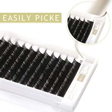 3D Mink Eyelash Extensions Individual Mink Lashes Private Natural False Eyelashes,C Curl Mixed Length 8-14mm (8-14mix)