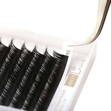 3D Mink Eyelash Extensions Individual Mink Lashes Private Natural False Eyelashes,C Curl Mixed Length 8-14mm (8-14mix)