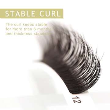 3D Mink Eyelash Extensions Individual Mink Lashes Private Natural False Eyelashes,C Curl Mixed Length 8-14mm (8-14mix)