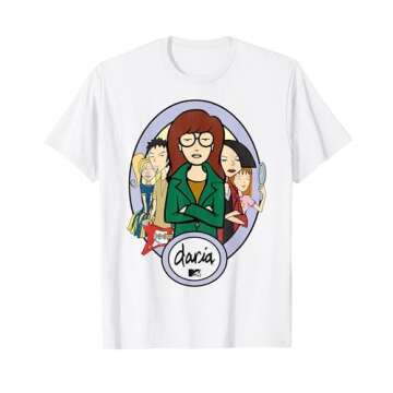 Daria Full Shot Graphic T-Shirt - 90s MTV Nostalgia Apparel
