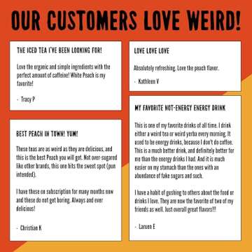 Drink Weird Organic White Peach Oolong Tea - Energy Drink Alternative