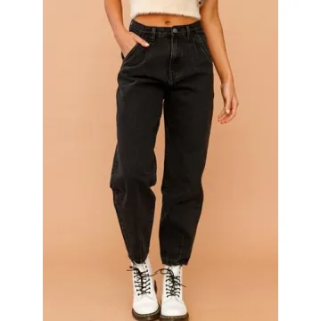 Fabulous Black High Waisted Baggy Jeans for Women