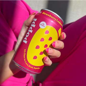 Poppi Strawberry Lemonade Prebiotic Soda - Refreshingly Healthy