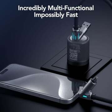 MFish 4-in-1 USB Charging Cable - Fast 240W Support