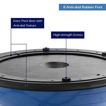 Giantex 23" Half Yoga Ball Balance Trainer, Heavy Duty Stability Exercise Fitness Trainer Ball Support 660 lbs, for Office, Gym, Home, Yoga Exercise Ball with Resistance Bands & Pump (Blue)