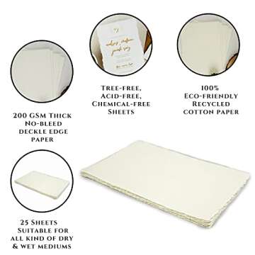 Leather Village 6 x 4 Mixed Media Watercolor Paper - 150 GSM