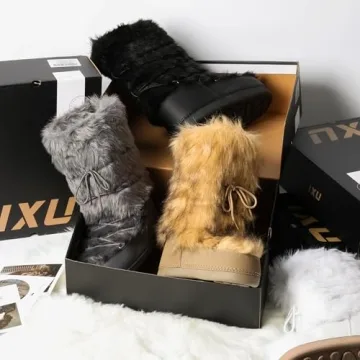 Stylish IXU Women's Faux Fur Boots for Cozy Winter Days