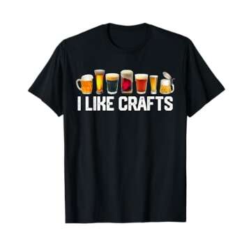 I LIKE CRAFTS Craft Beer Microbrew Hops Funny Gift Dad Men T-Shirt