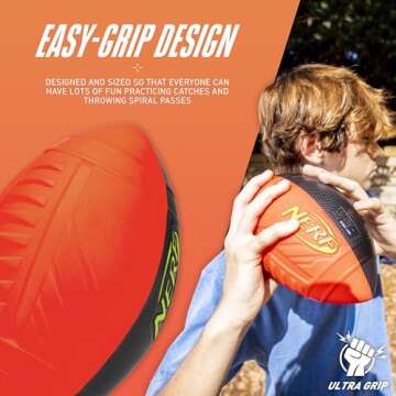 NERF Kids Foam Football - Fun Indoor and Outdoor Sports