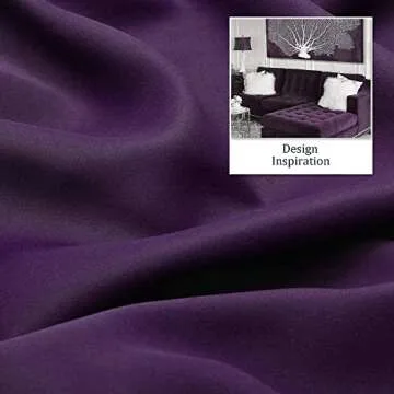 DUALIFE Dark Purple Blackout Curtain Panels for Small Window Treatment 54 Inch Length Set of 2 Panels Thermal Insulated Room Darkening Bedroom Curtains Drapes for Living Room 38x54 Inch