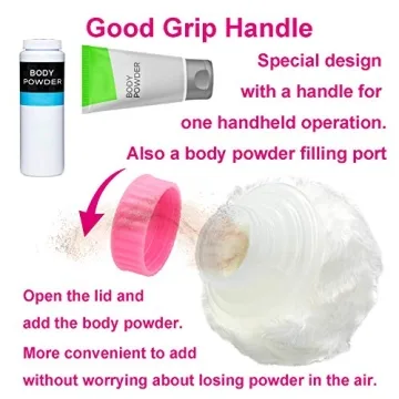 Fluffy Body Powder Puff Box for Baby Adult Care LightCoral