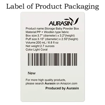 Fluffy Body Powder Puff Box for Baby Adult Care LightCoral