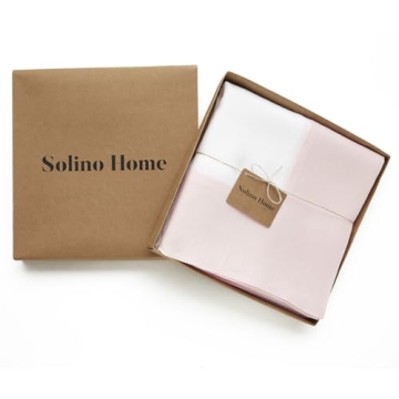 Solino Home 100% Pure Linen Blush Tablecloth 108 L x 60 W