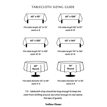 Solino Home 100% Pure Linen Blush Tablecloth 108 L x 60 W
