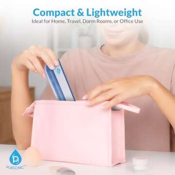 Pursonic Portable UV Toothbrush Sanitizer Case - Travel Toothbrush Sanitizer and Holder - Toothbrush Sanitizer with UV Light & Auto Shut Off Timer