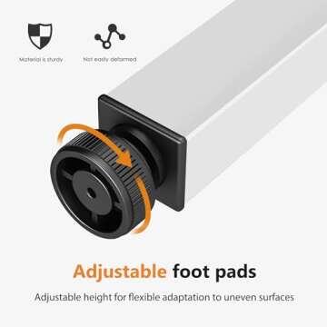 DlandHome Folding Desk: Stylish Computer Table for Home Office