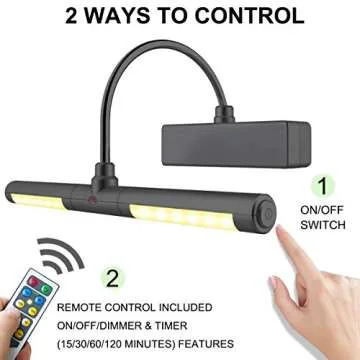 LUXSWAY Battery Powered Picture Light - Illuminate Your Art