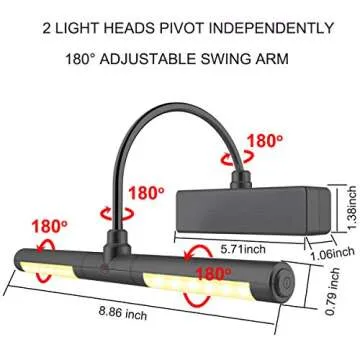 LUXSWAY Battery Powered Picture Light - Illuminate Your Art