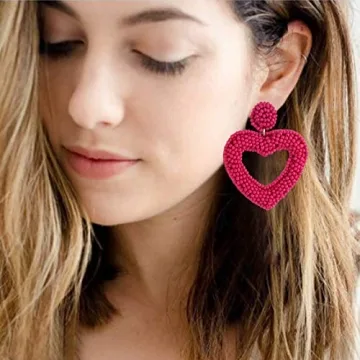 XOCARTIGE Handmade Valentine's Day Earrings for Women