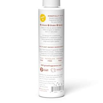 Grow Fragrance Scented Fabric and Room Air Freshener Spray - Holiday Hearth, Non-Toxic, Plant-Based