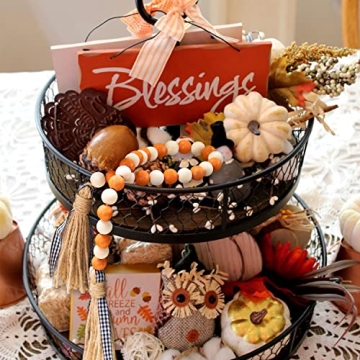 R HORSE Wood Bead Tassel Garland for Rustic Home Decor