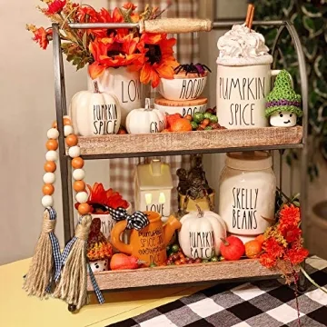 R HORSE Wood Bead Tassel Garland for Rustic Home Decor