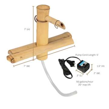 Bamboo Accents Zen Garden Fountain for All Spaces