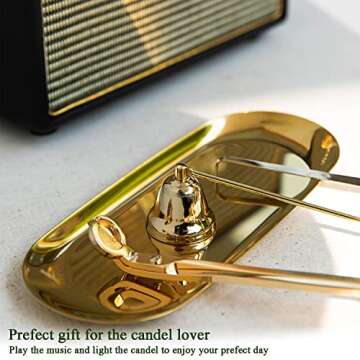 UCINNOVATE 4 in 1 Candle Accessory Set, Candle Wick Trimmer Candle Cutter, Candle Snuffer, Candle Wi...