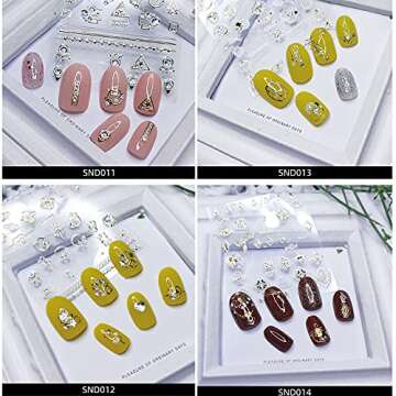 Luxury 32 Sheet 3D Nail Art Stickers for DIY Decoration