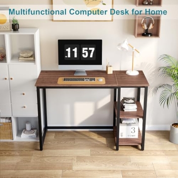 SINPAID 40" Computer Desk with 2 Shelves