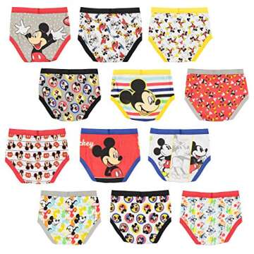 Disney Boys' Mickey Mouse Briefs Surprise Pack 12pk