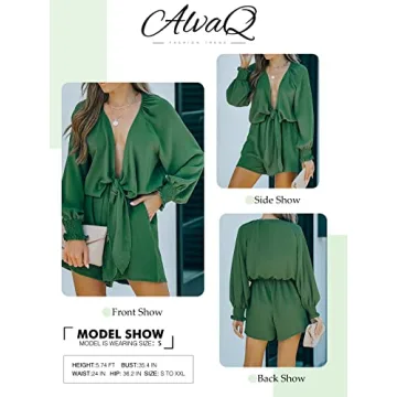 Stylish AlvaQ Women's Summer Romper with Pockets