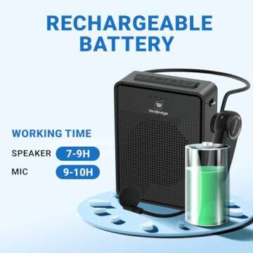 Portable Voice Amplifier Headset for Teachers and Events