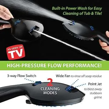 AquaCare High Pressure Handheld Shower Head with 8 Modes