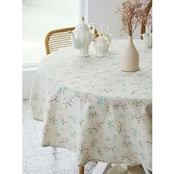 Stylish 60" Pastoral Round Tablecloth for All Occasions