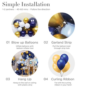 Navy Blue Balloon Arch Garland Kit for Every Celebration