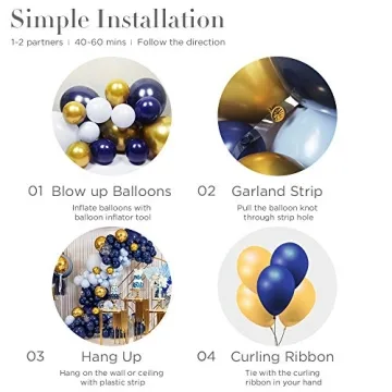 Navy Blue Balloon Arch Garland Kit for Every Celebration