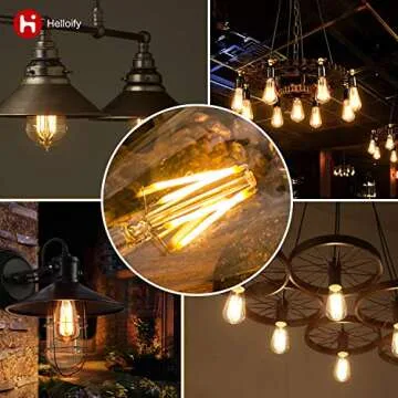 Helloify Vintage Style Dimmable Edison LED Bulbs
